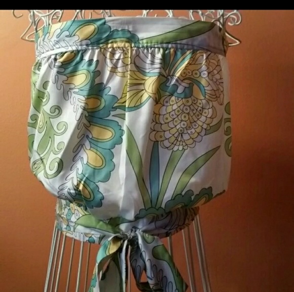 Lux Tops - Urban Outfitters Lux Paisley Strapless Top